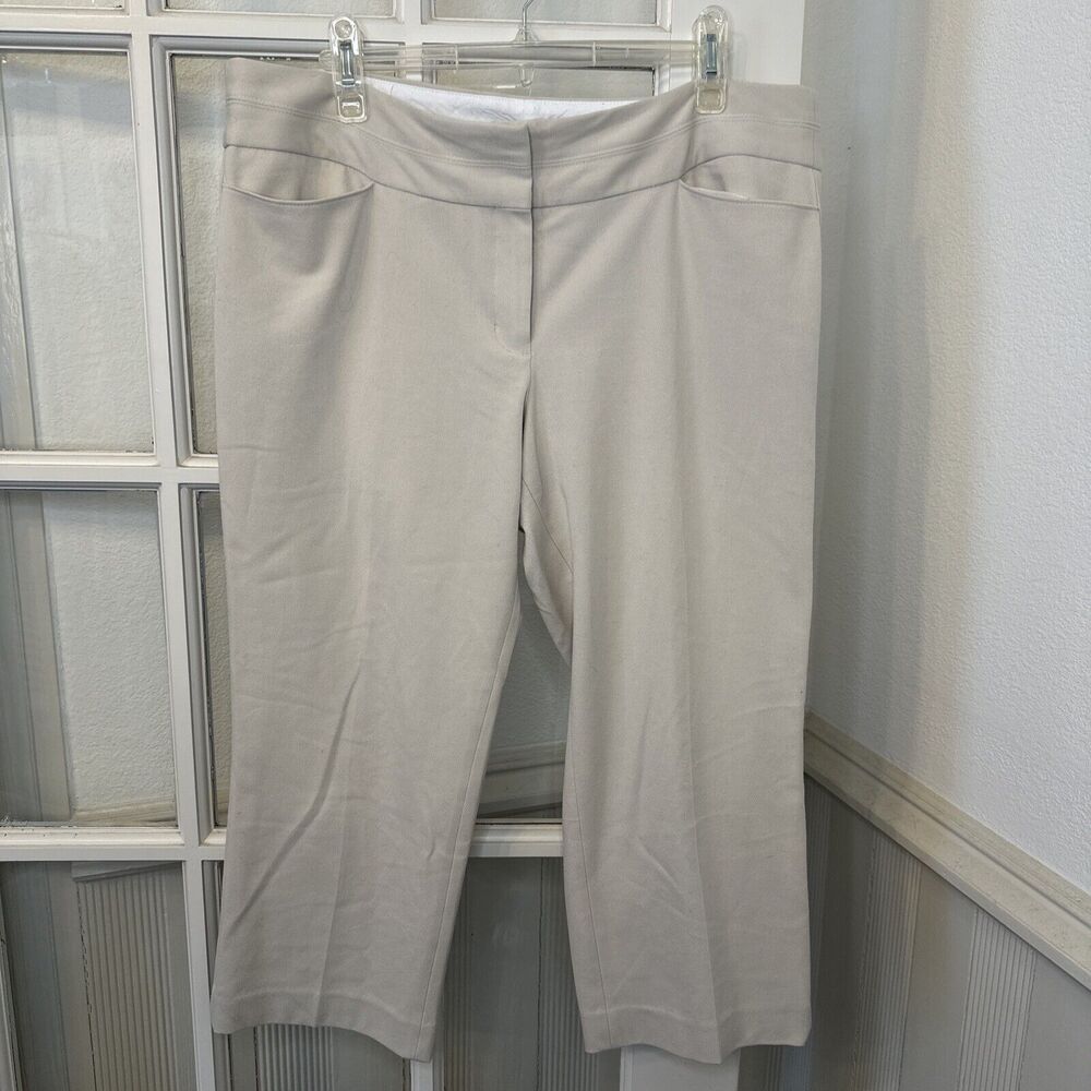 Express Cropped Beige Pants Womens 12 Stretch
